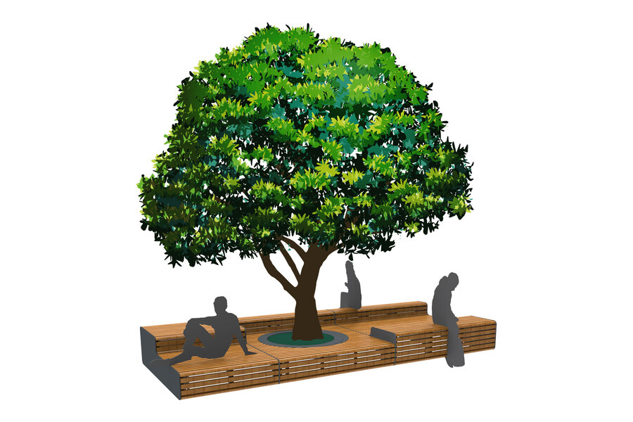 straatmeubilair buitenbank zitbank boombank