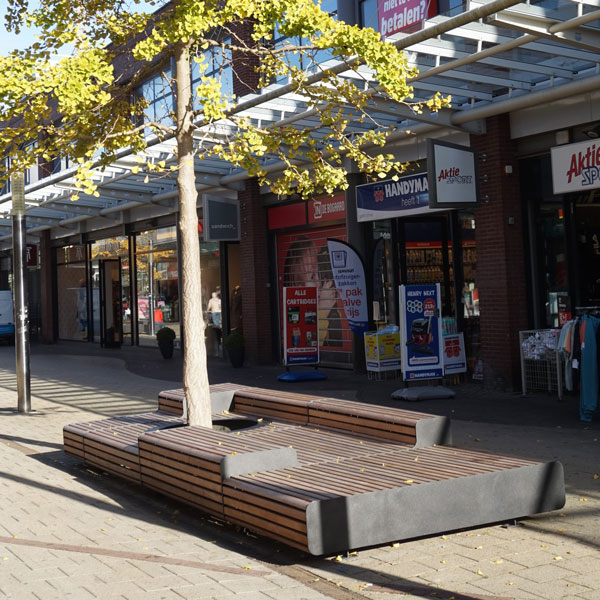 straatmeubilair bank plantenbak modulair parkbank zitbank zitelement FalcoLinea