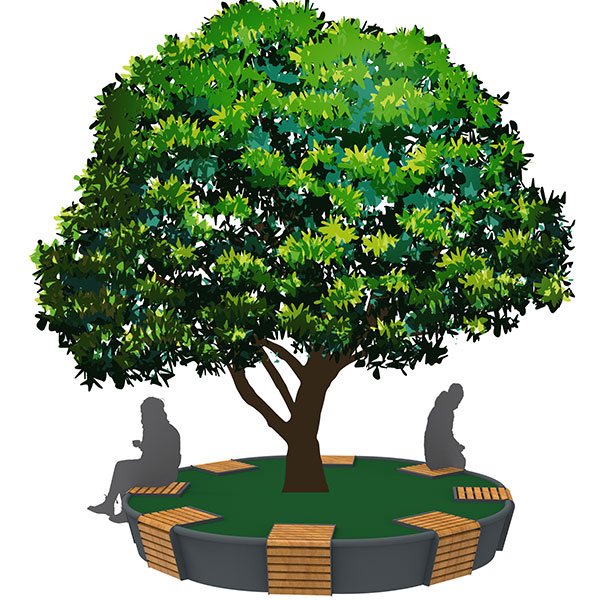 straatmeubilair buitenbank zitbank boombank