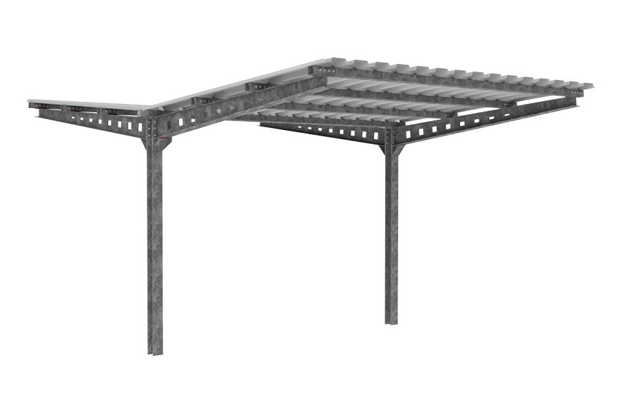 FalcoAndo dubbelzijdige overkapping, aluzinc