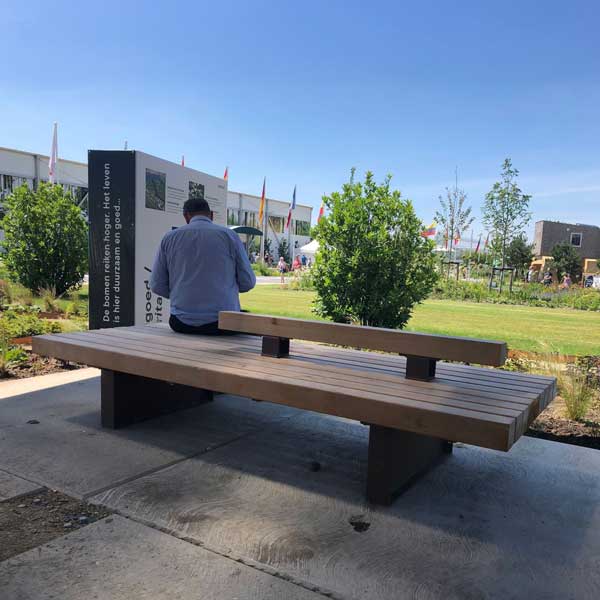 FalcoGlory dubbelzijdige buitenbank met rugdeel