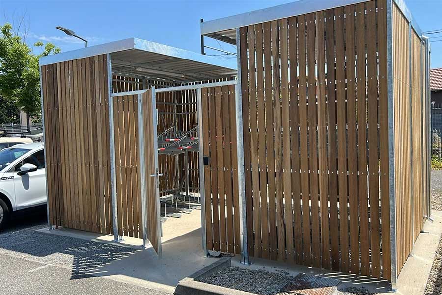 fietsparkeren fietsoverkapping etage fietsenrek dubbellaags parkeren