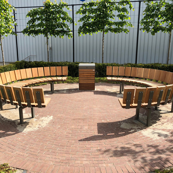 zitelement buitenbank boombank straatmeubilair FalcoSinus parkbank